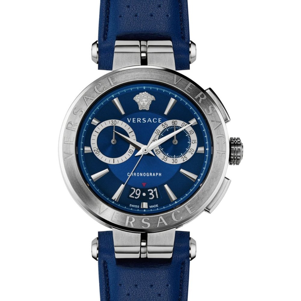 Versace Blue 45mm Steel Men's Watch